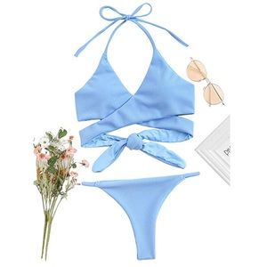 Wrap Tie Bikini Set